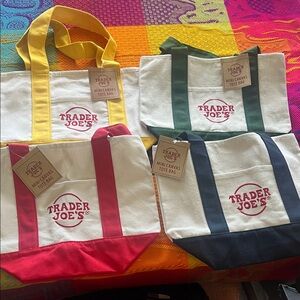 4 Trader Joe’s mini Tote Bag Set - Multicolor